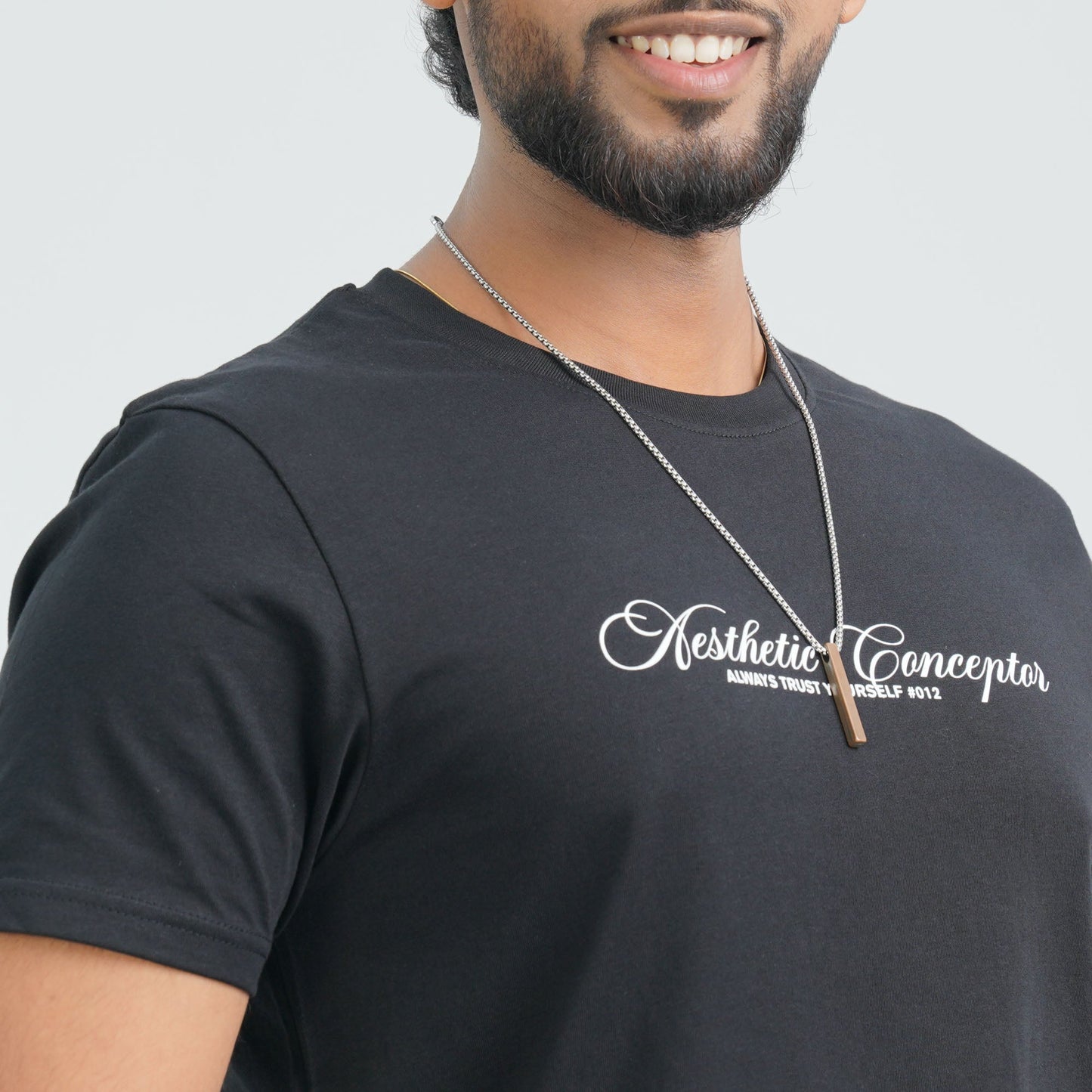 Men's Black Cotton T-Shirt