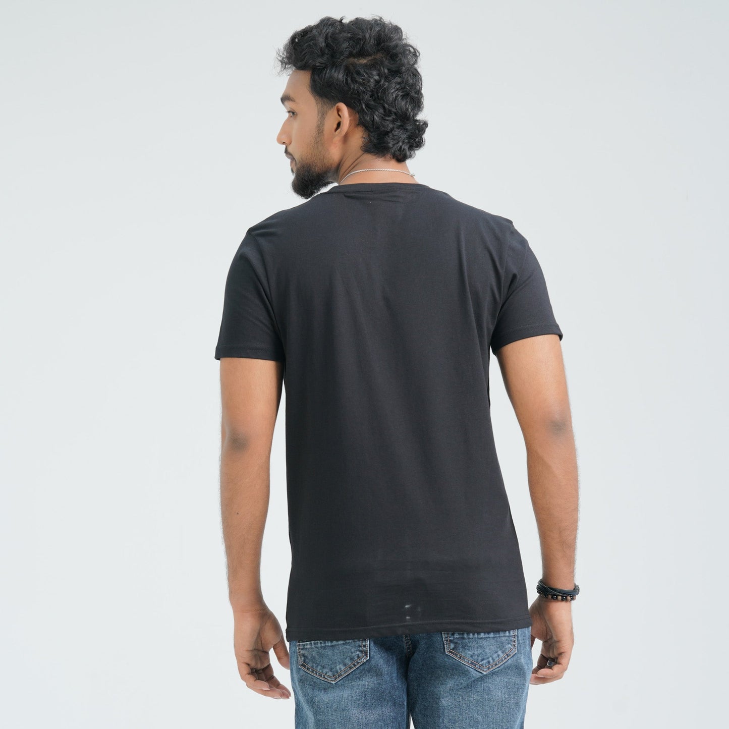 Men's Black Cotton T-Shirt