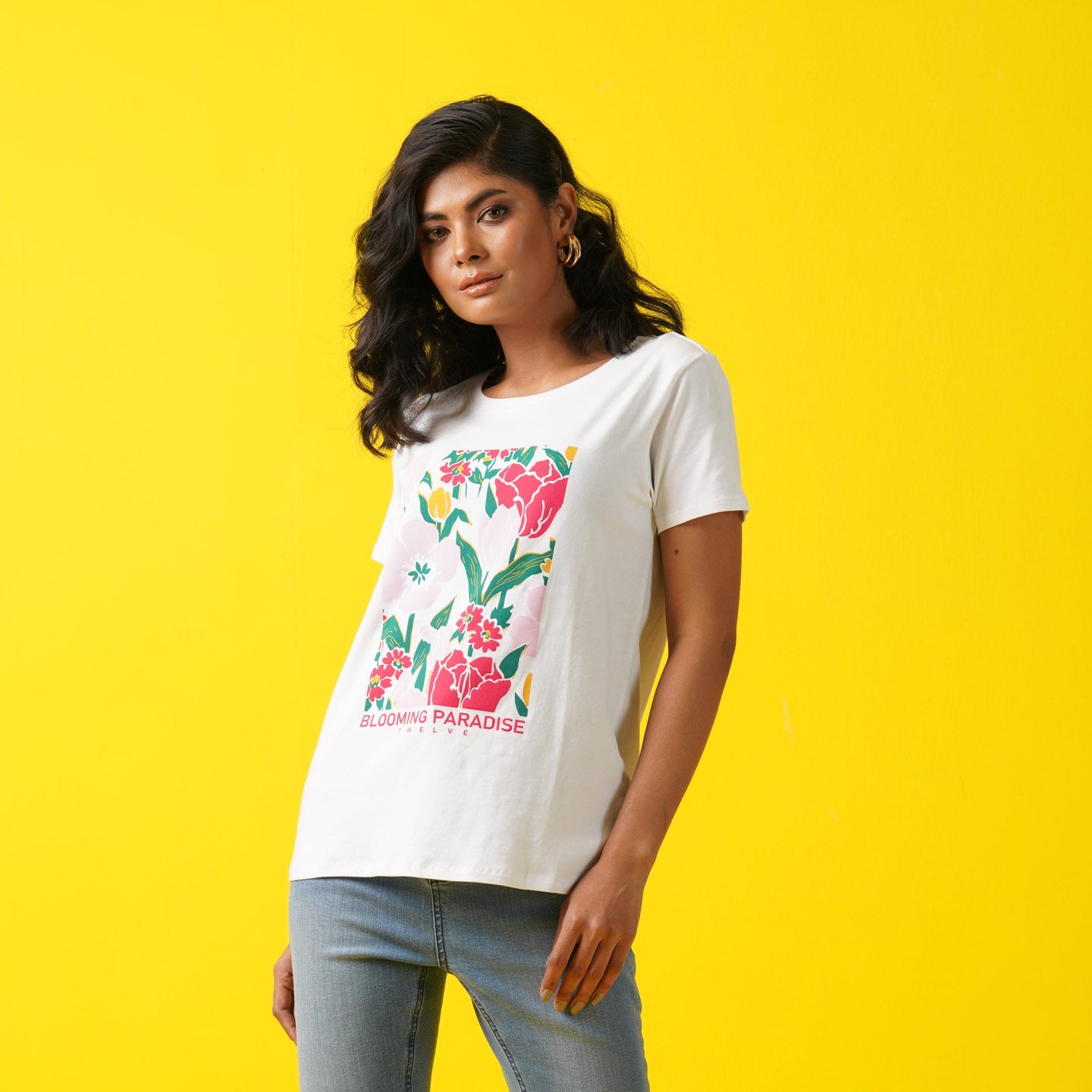 LADIES T- SHIRT-WHITE