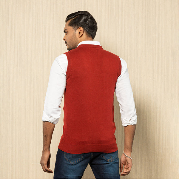 Mens Winter Vest- Maroon