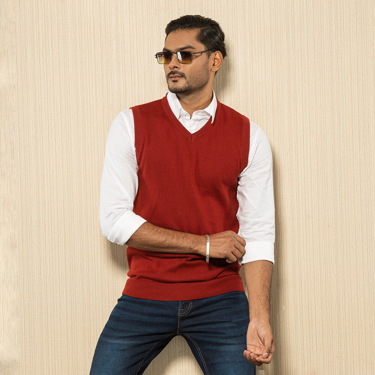 Mens Winter Vest- Maroon