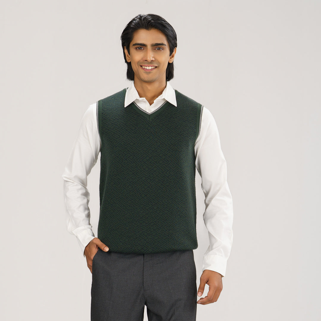 Mens Olive Sweater Vest