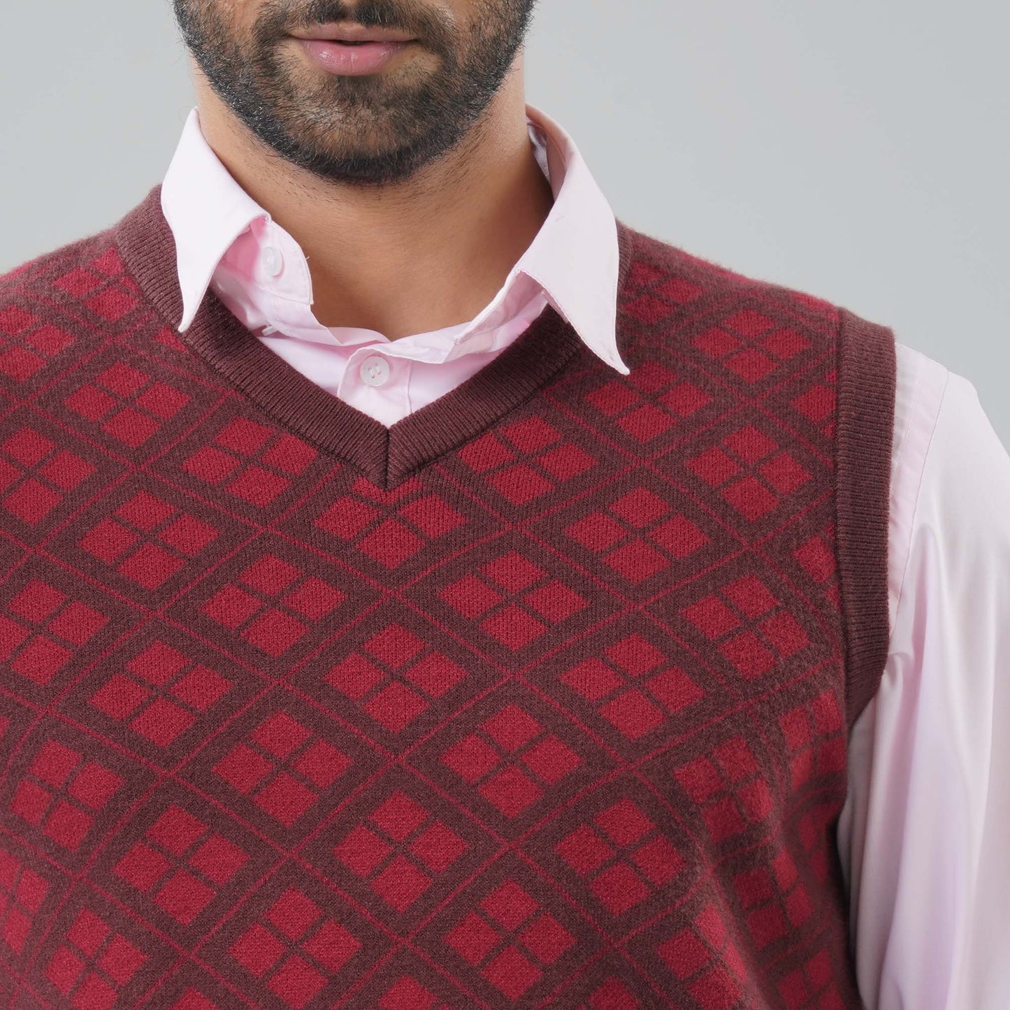 Men's Maroon Sweater Vest