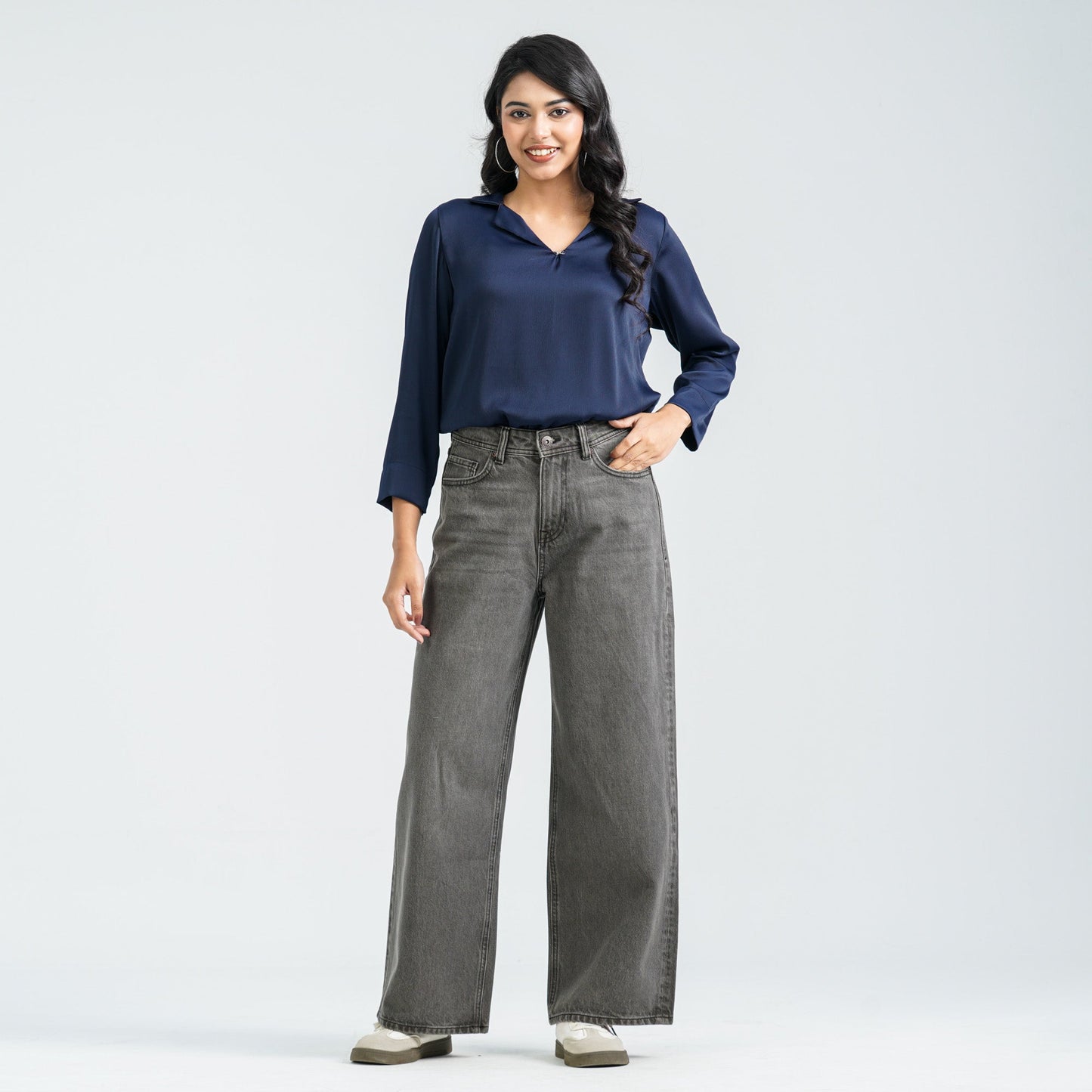 Womenâ€™s Light Grey Denim Pant