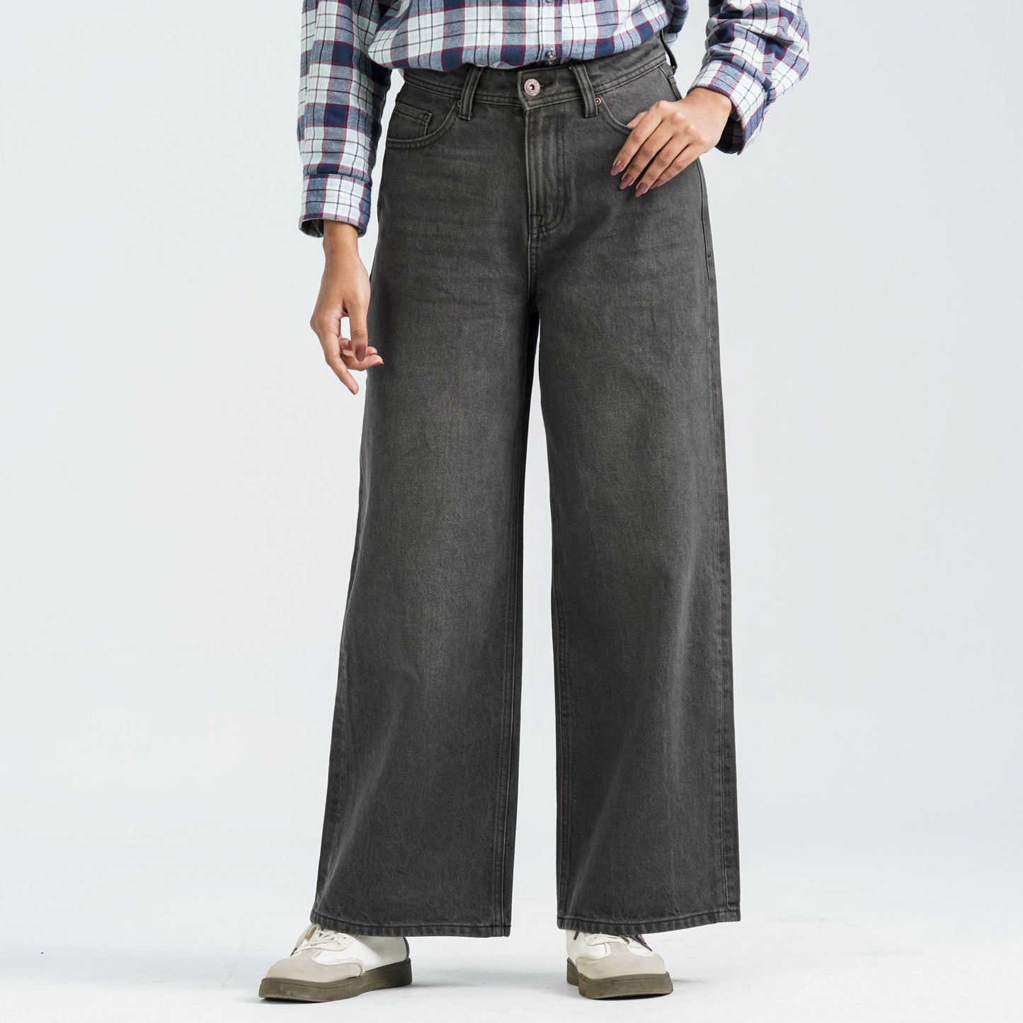 Womenâ€™s Dark Grey Denim Pant