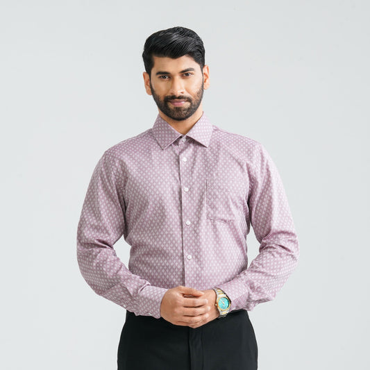 Men's Red Cotton Formal Shirt
