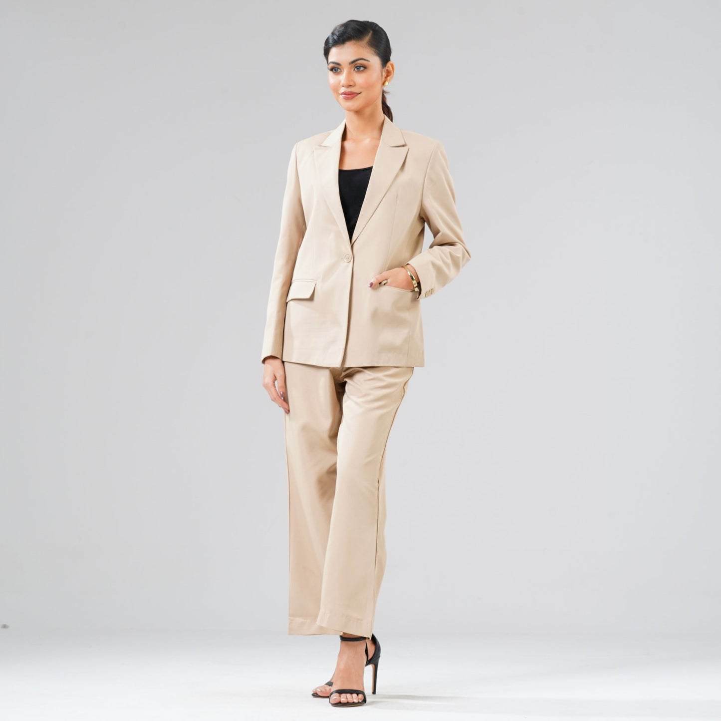 Womens Beige Blazer