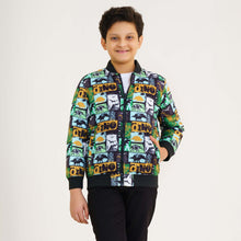 Load image into Gallery viewer, Boy&#39;s Mustard Printed Bomber Jacket
