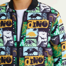 Load image into Gallery viewer, Boy&#39;s Mustard Printed Bomber Jacket
