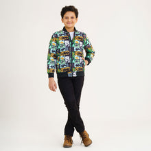 Load image into Gallery viewer, Boy&#39;s Mustard Printed Bomber Jacket
