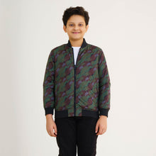 Load image into Gallery viewer, Boy&#39;s Olive Printed Bomber Jacket
