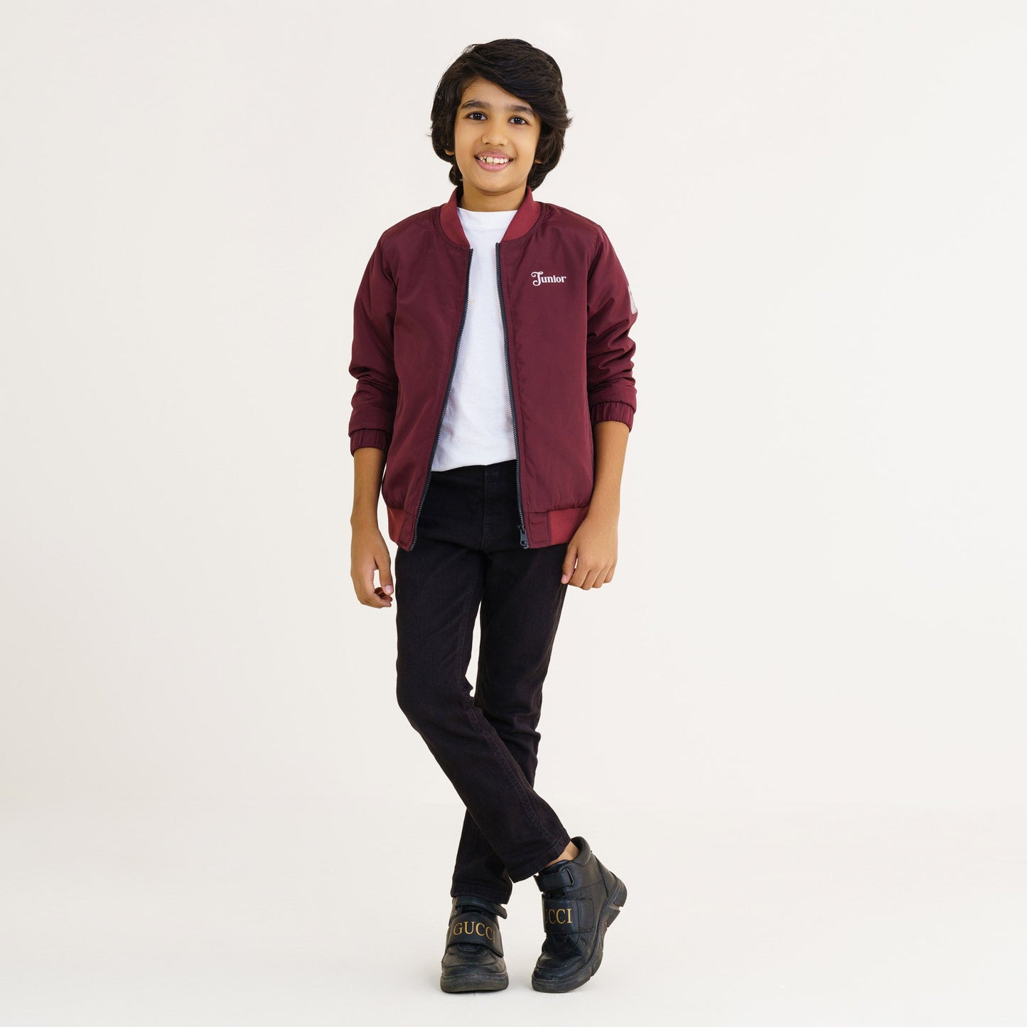 Baby Boy's Maroon Bomber Jacket