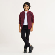 Load image into Gallery viewer, Baby Boy&#39;s Maroon Bomber Jacket
