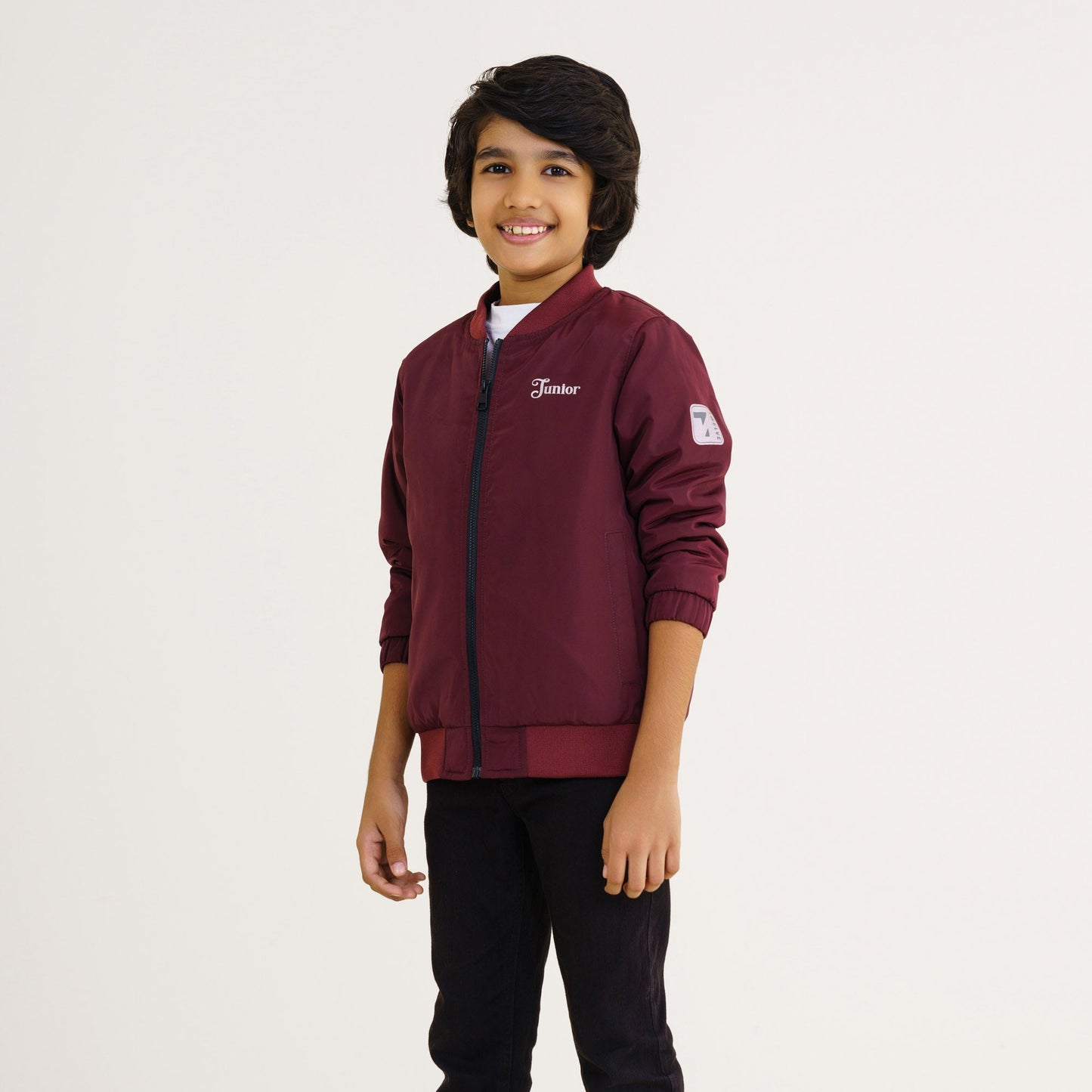 Baby Boy's Maroon Bomber Jacket