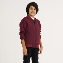 Load image into Gallery viewer, Baby Boy&#39;s Maroon Bomber Jacket
