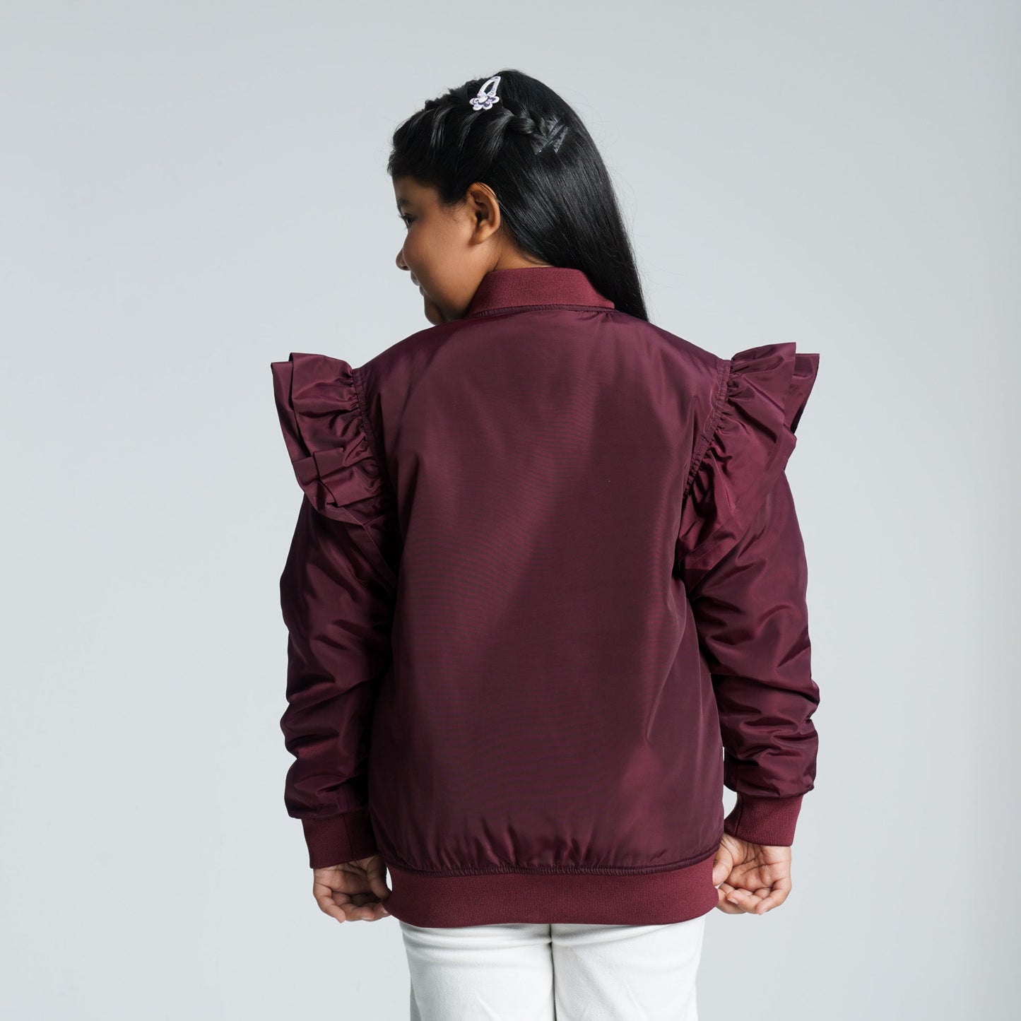 Girls Maroon Bomber