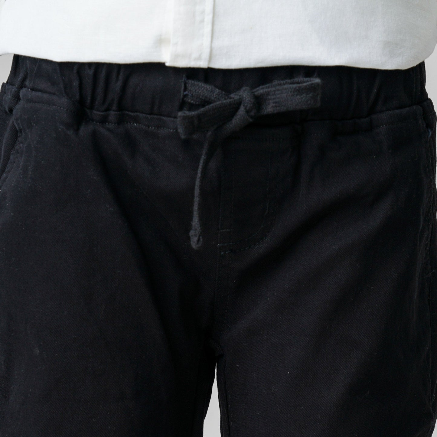 Boys Black Twill Pant