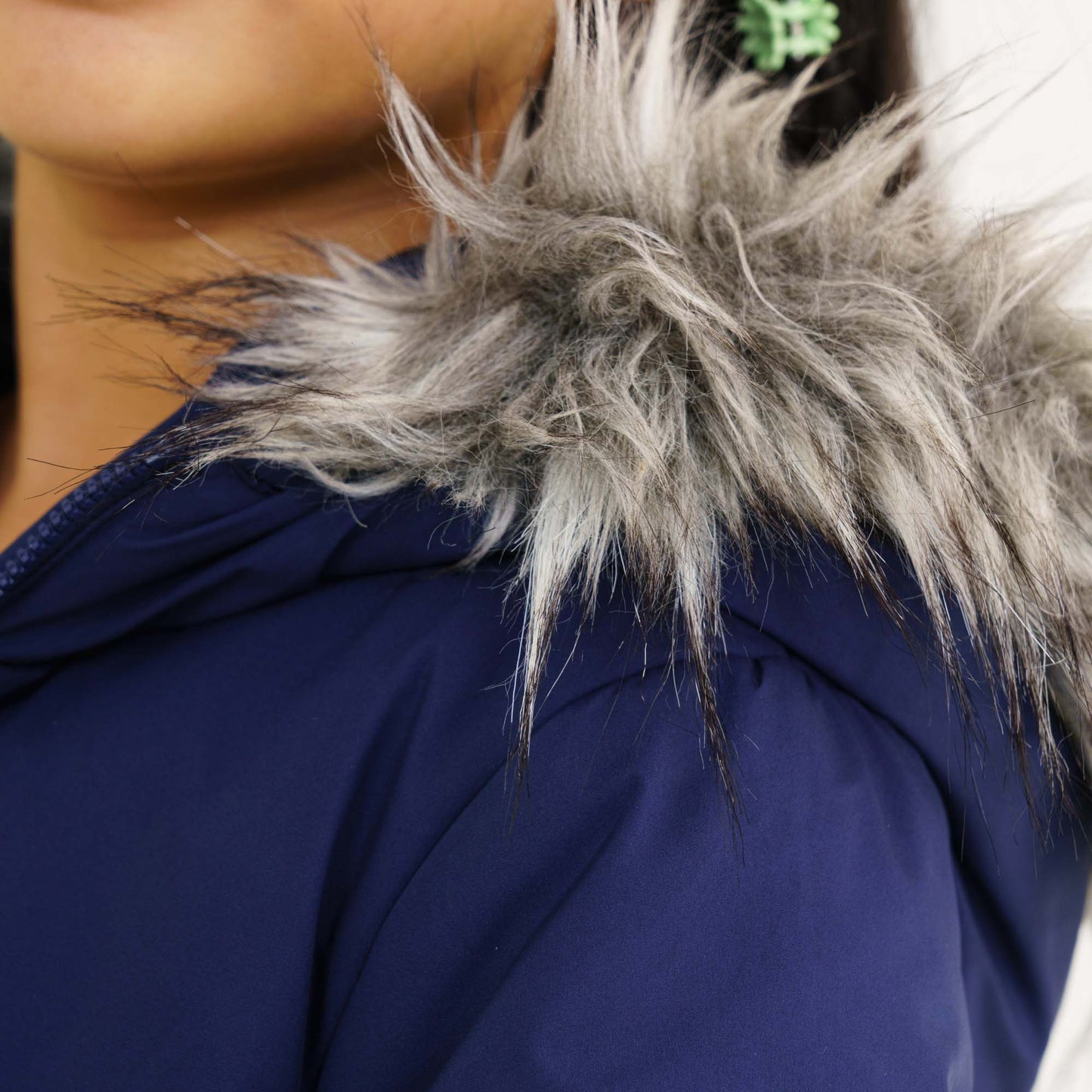 Baby Girls Navy Quilted Jacket