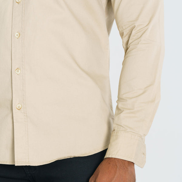 MENS LS SHIRT-BEIGE