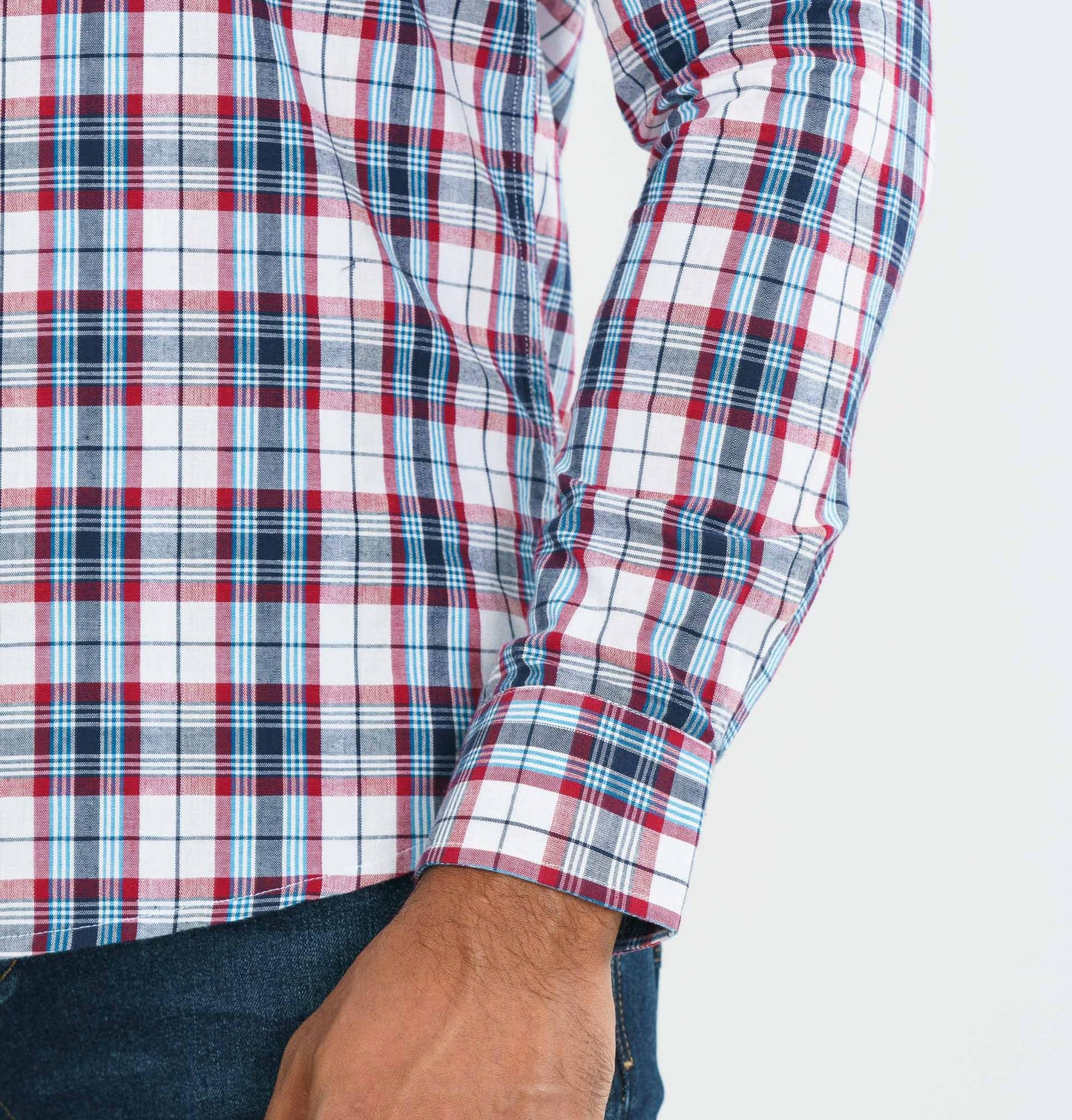 Mens Red Check Shirt