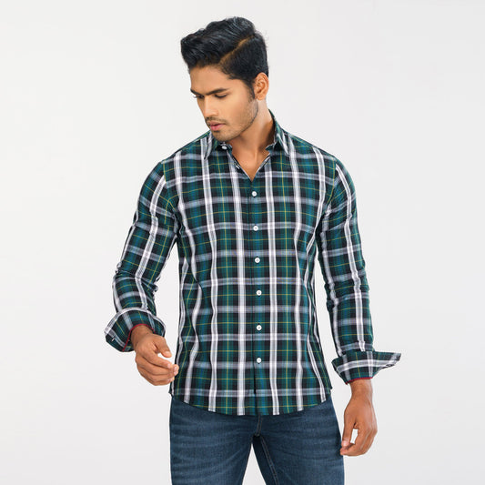Mens Green Check Shirt