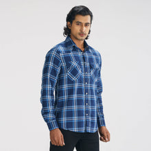 Load image into Gallery viewer, Men&#39;s Blue Check Shirt
