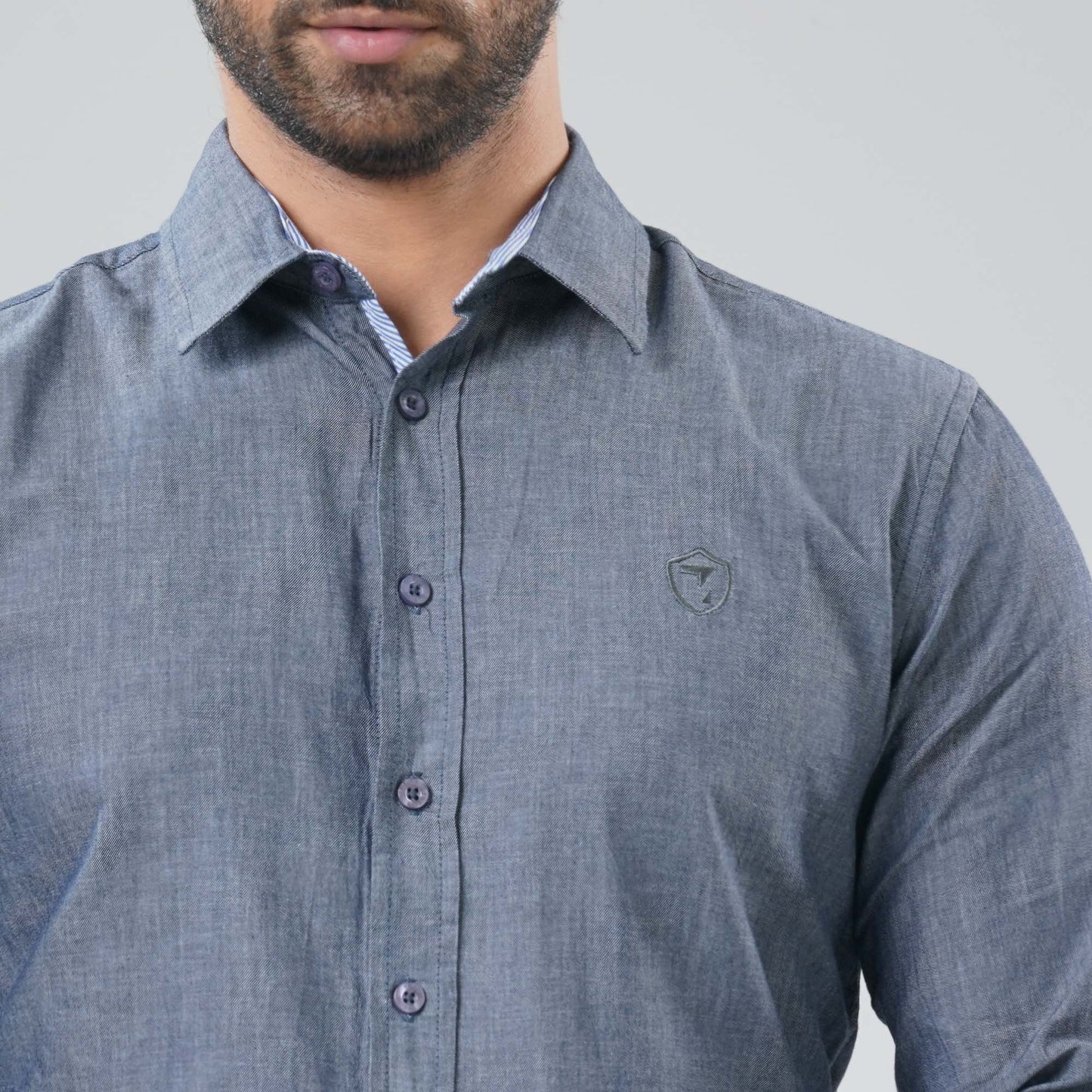 Mens Grey L/S Shirt