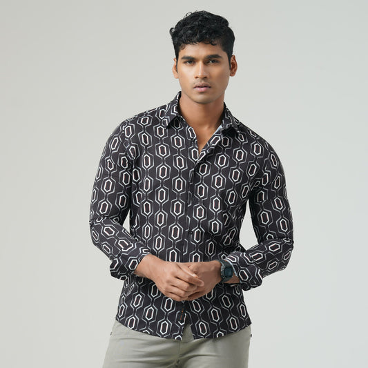 Men Black Aop Shirt