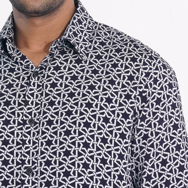 Men Gray Printed Shirt