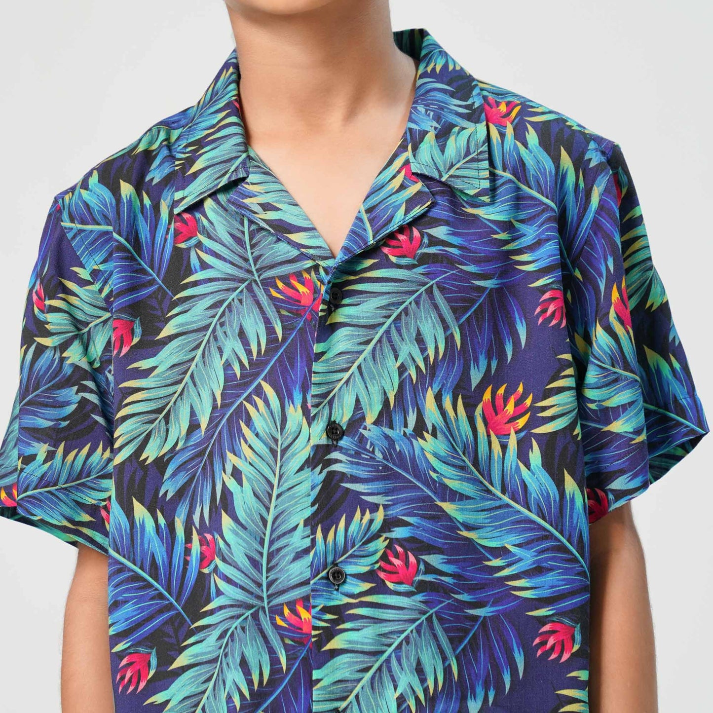 Boys Hawai Green Aop Shirt