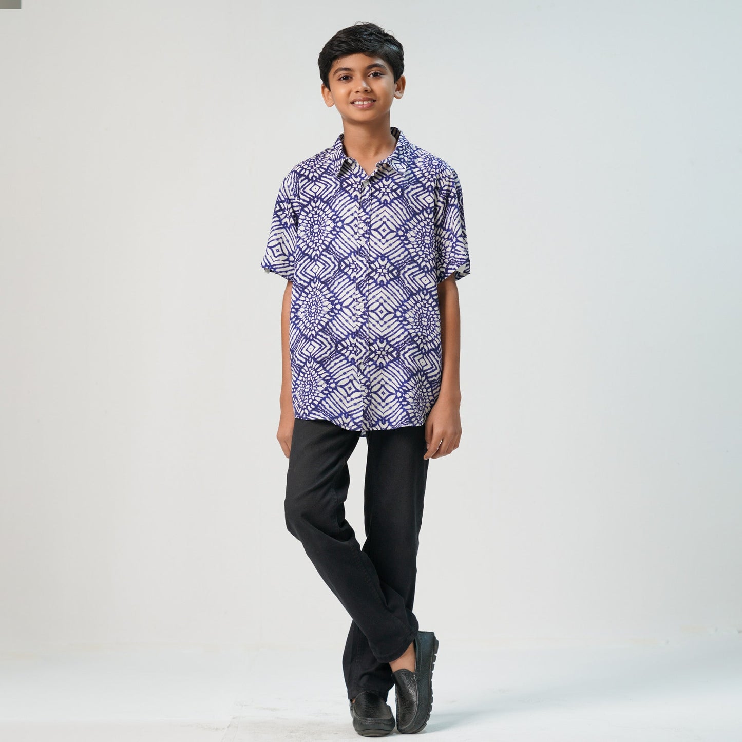 Boys Blue Short Sleeve Shirt