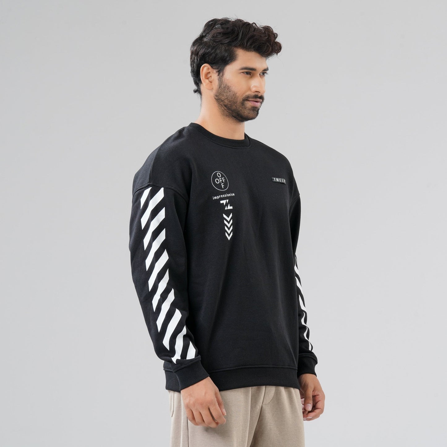 Mens Black Sweat Shirt