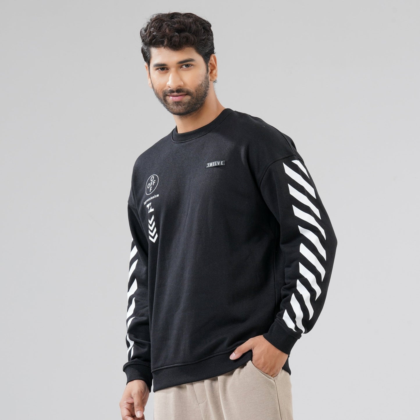 Mens Black Sweat Shirt