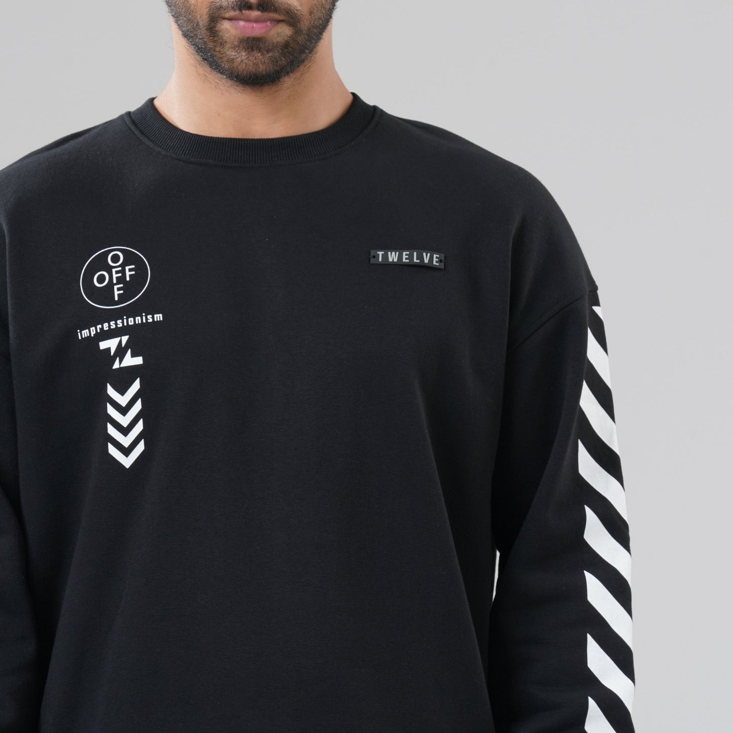 Mens Black Sweat Shirt