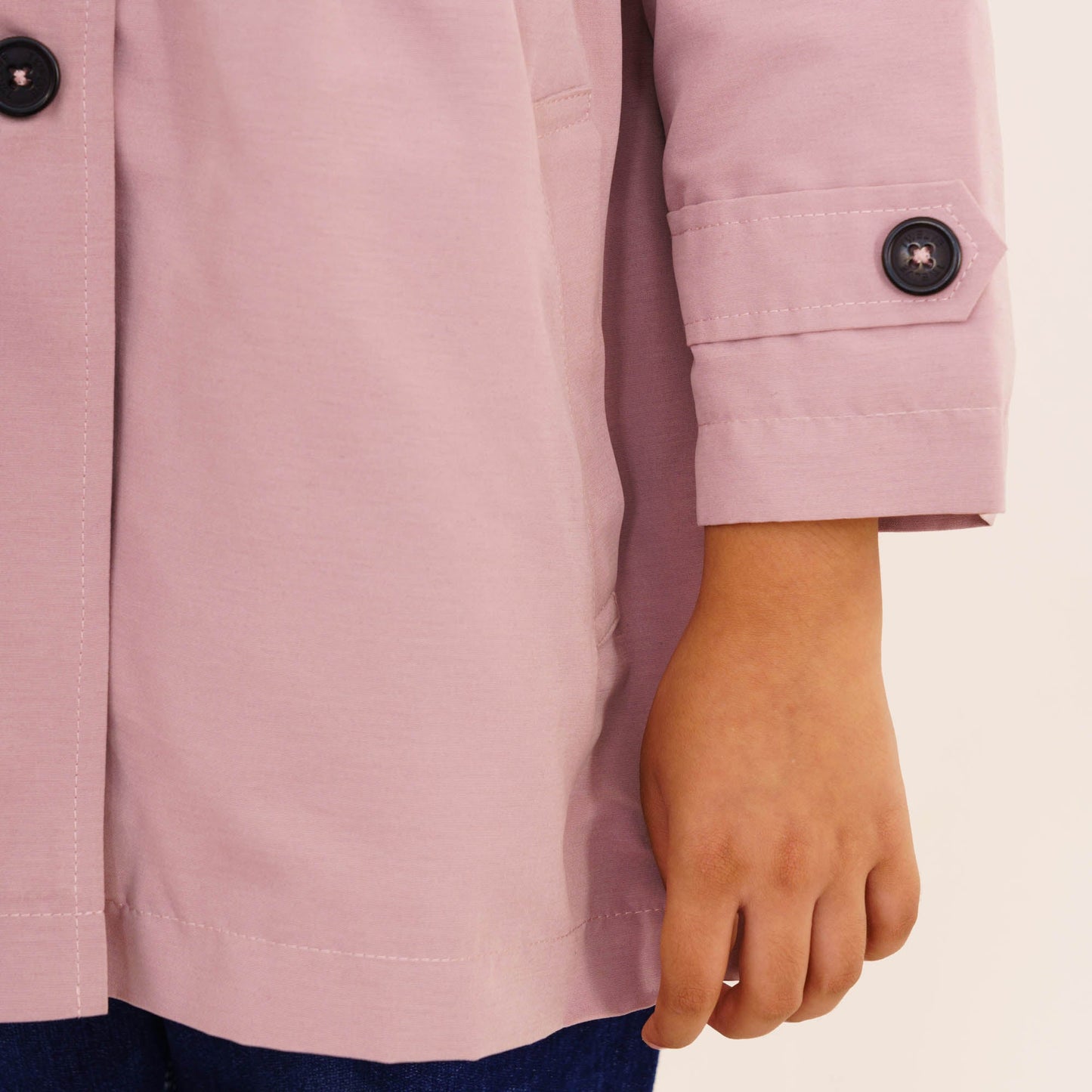 Baby Girls Peach Pink Trench Coat