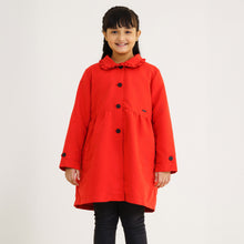 Load image into Gallery viewer, Girls Red Trench Coat
