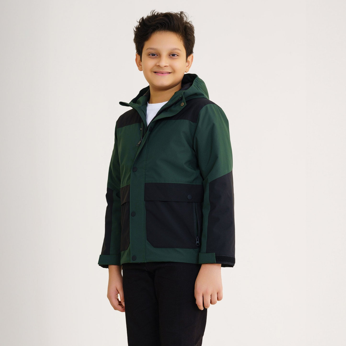 Boys' Olive Quilted Jacket