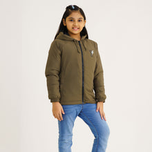 Load image into Gallery viewer, Girl Olive Windbreaker
