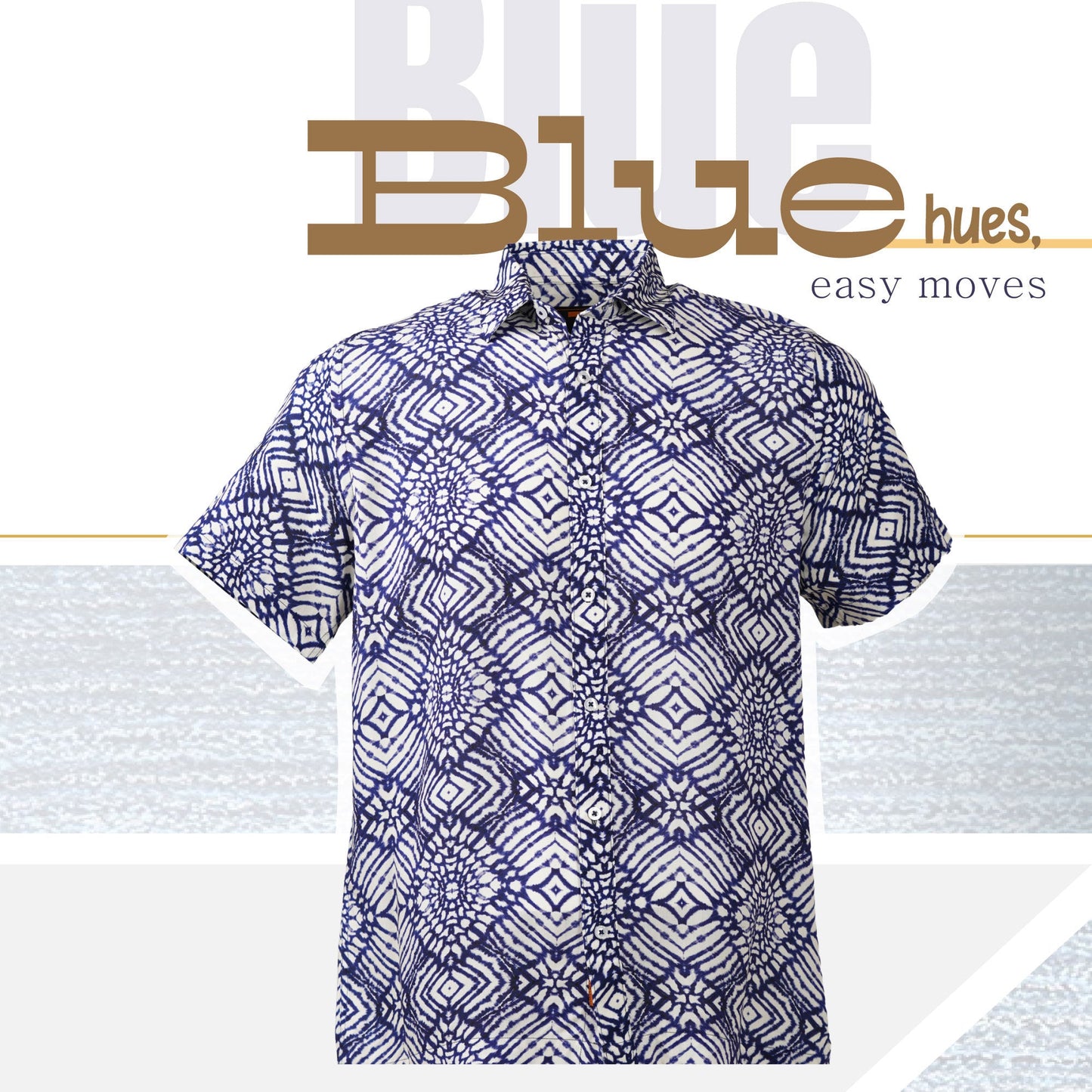 Mens Blue Casual Shirt