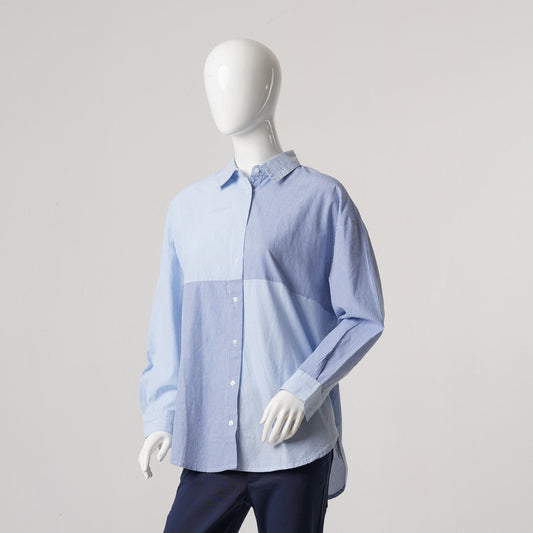 LADIES CASUAL SHIRT-BLUE-1
