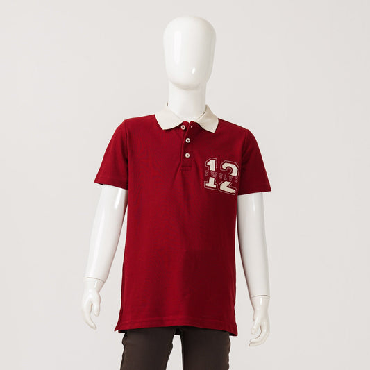Boys Maroon Polo