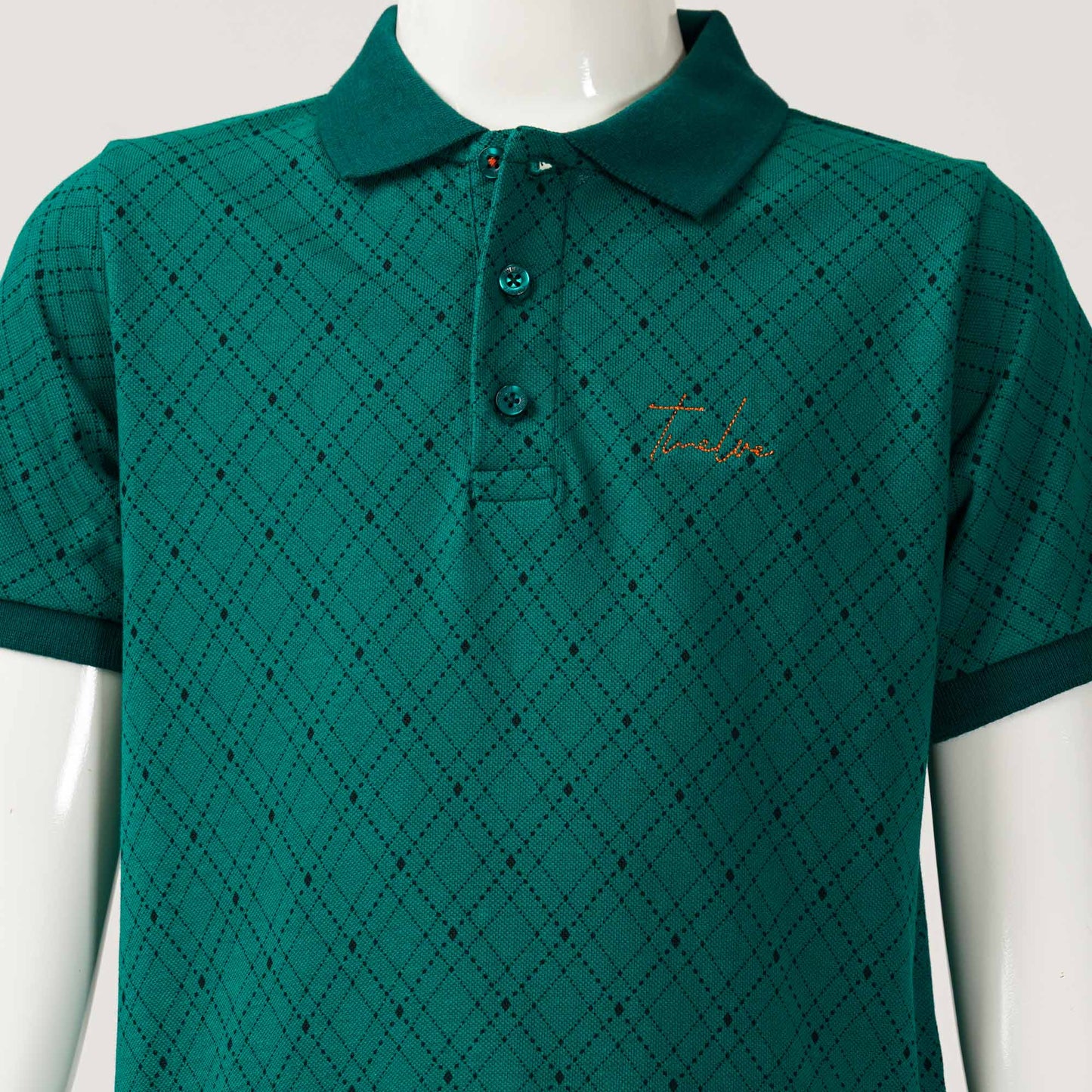 Boys Green Aop Polo