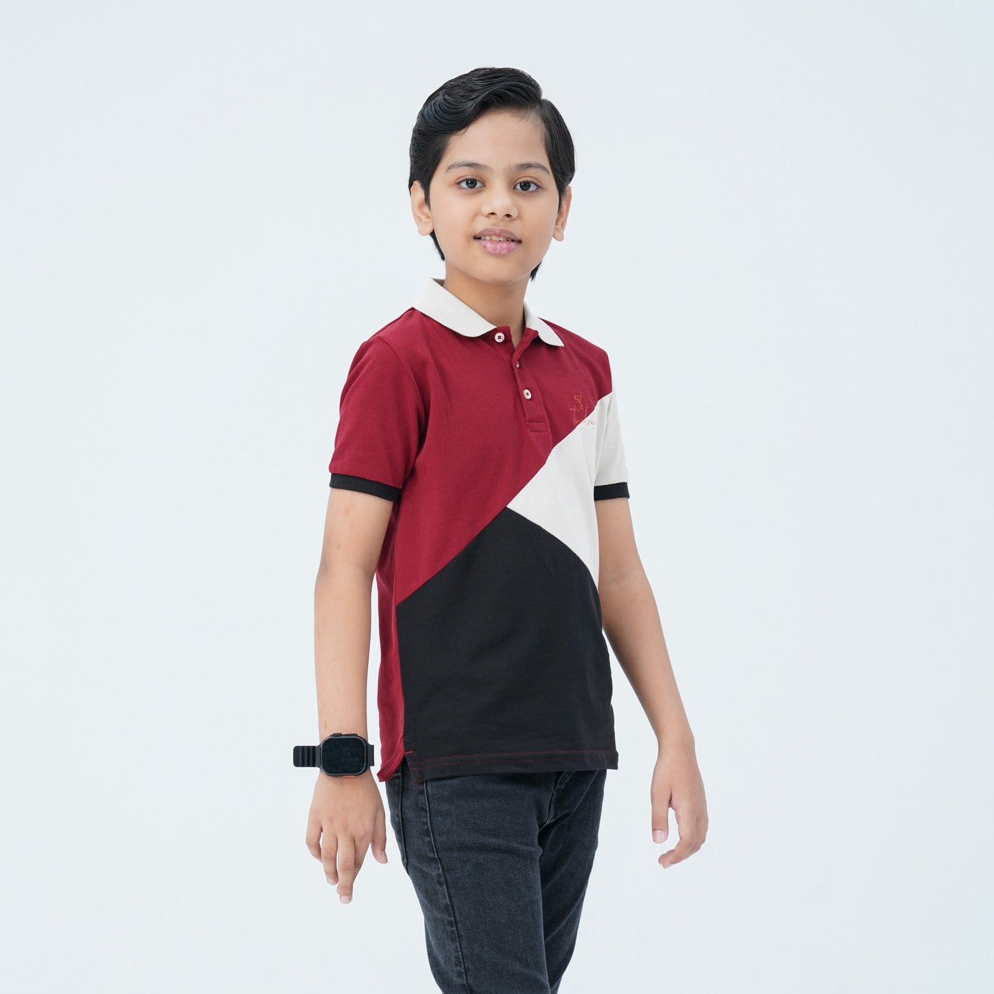 Boy's Multicolor Cotton Polo