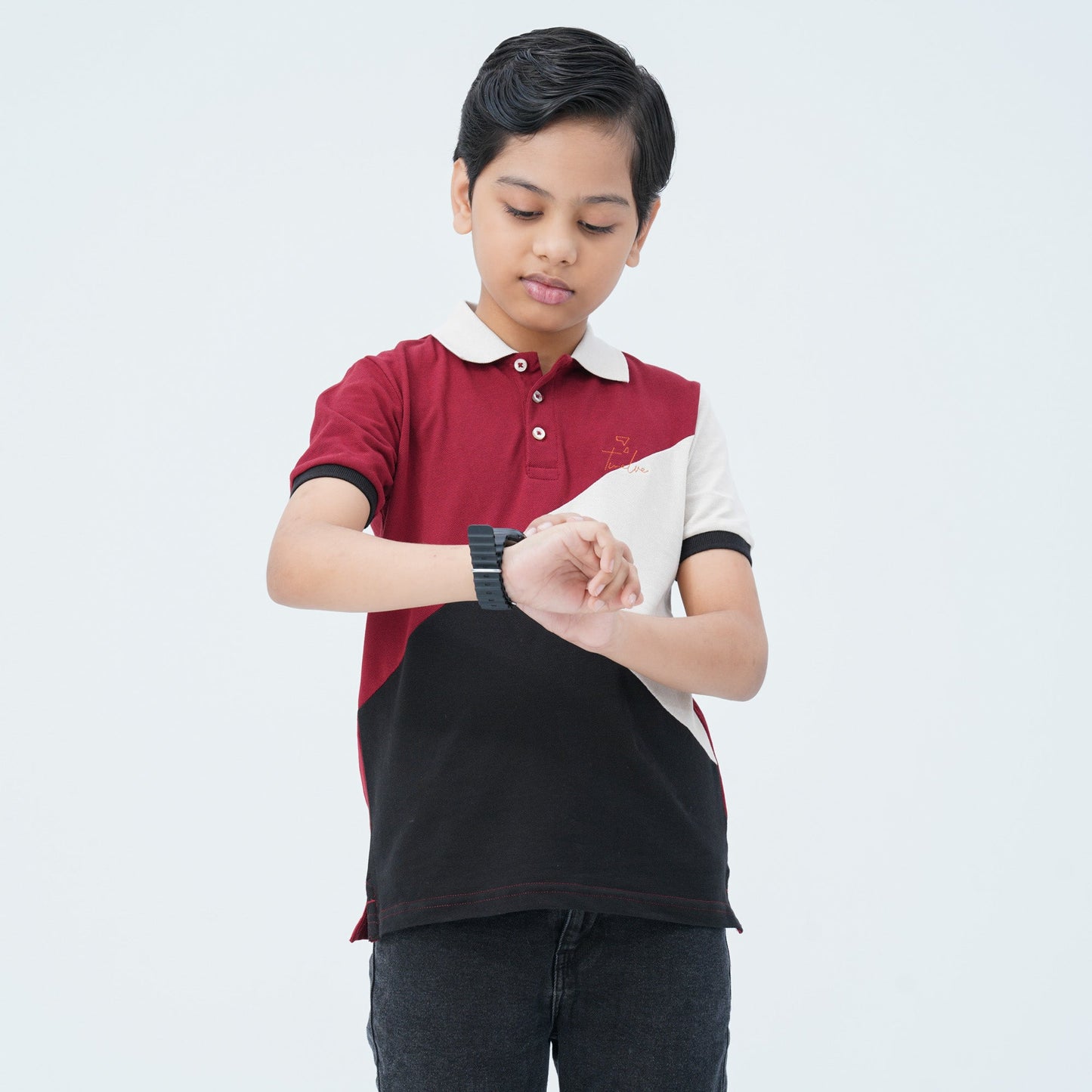 Boy's Multicolor Cotton Polo