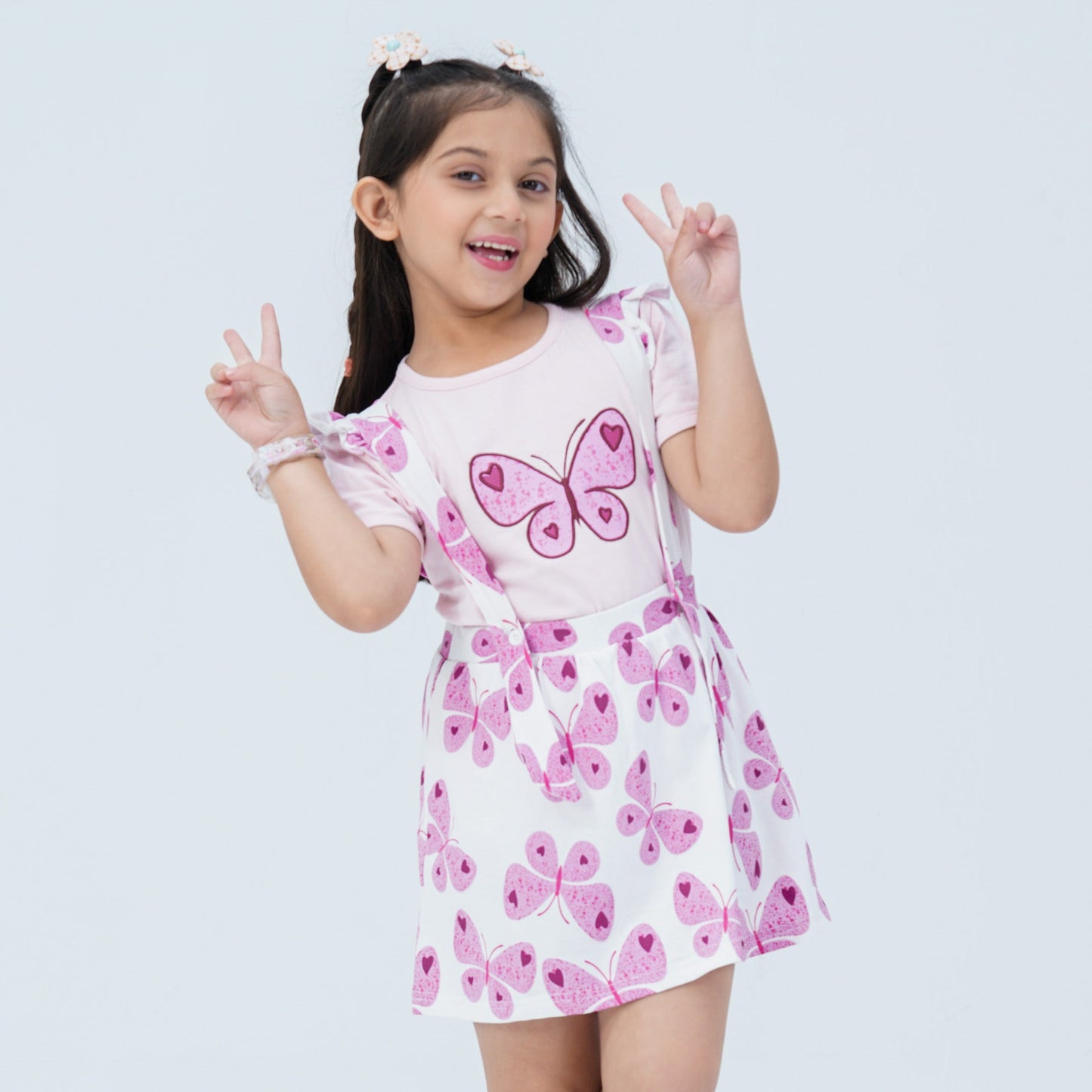 Baby Girls White AOP Romper