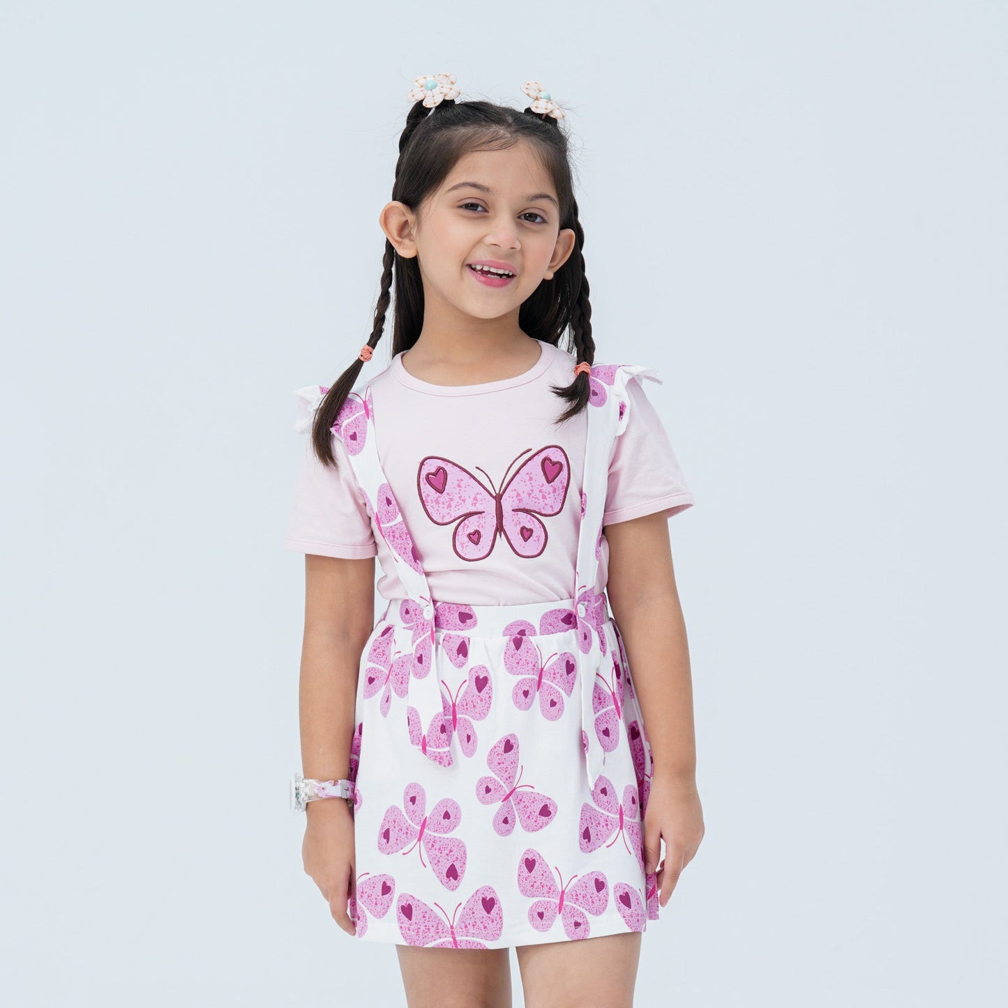 Baby Girls White AOP Romper