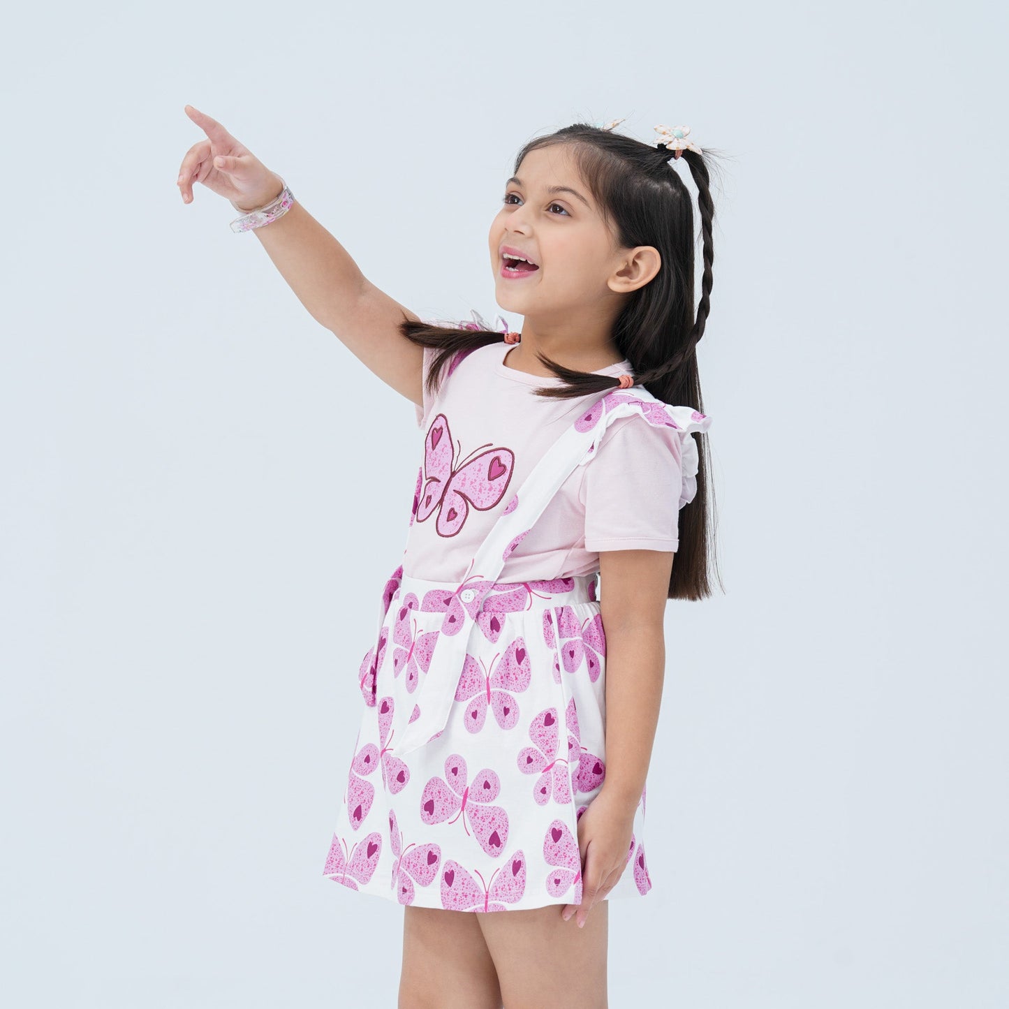 Baby Girls White AOP Romper
