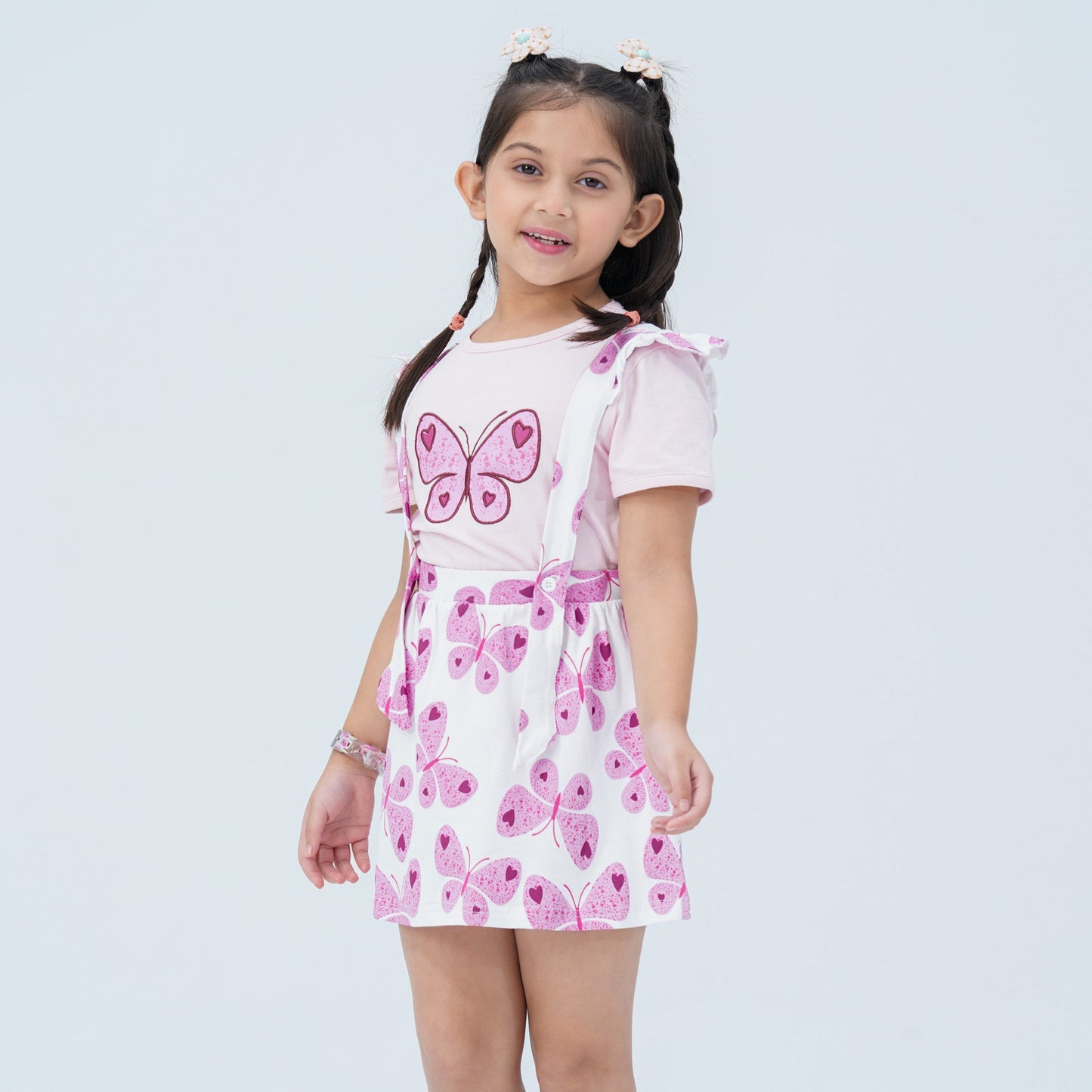 Baby Girls White AOP Romper