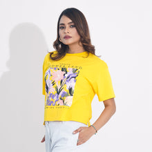 Load image into Gallery viewer, Women Mustard Crop T-Shirt
