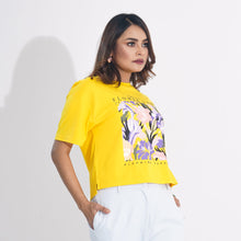 Load image into Gallery viewer, Women Mustard Crop T-Shirt
